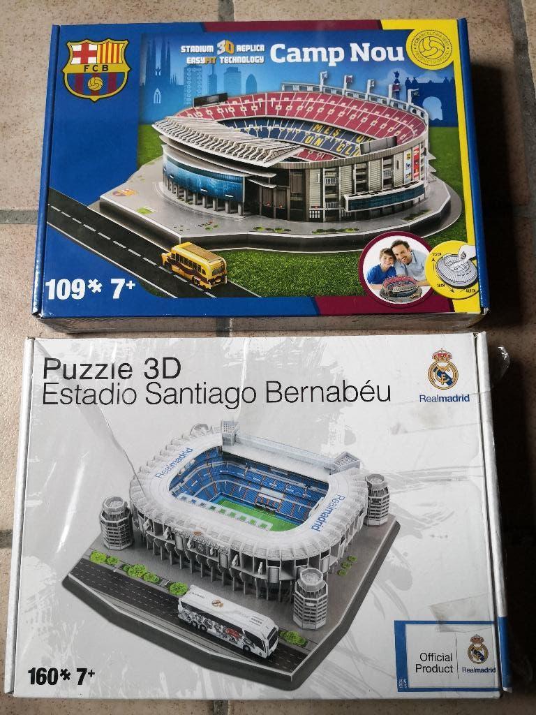 FC Barcelona en Real Madrid voetbal puzzel stadions, Enlèvement