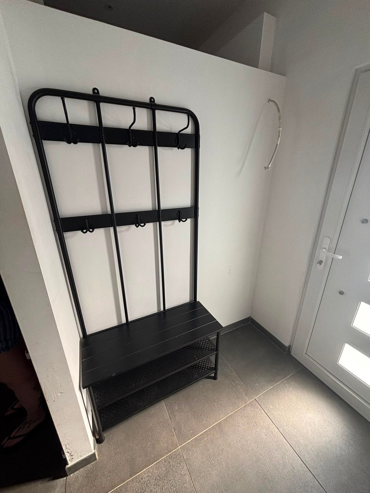 Schoen- en jassenrek, Huis en Inrichting, Ophalen, Gebruikt, Metaal, Staande kapstok