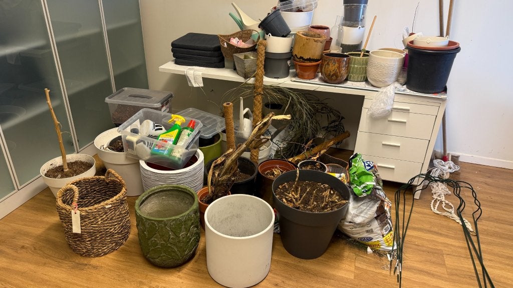 GRATIS groot lot: bloempotten en keukenspullen, Ophalen, Gebruikt
