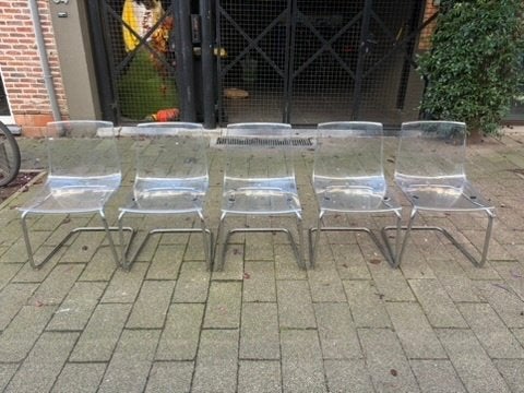 5 IKEA Tobias stoelen, Huis en Inrichting, Ophalen, Overige kleuren, Vijf, Zes of meer stoelen, Kunststof