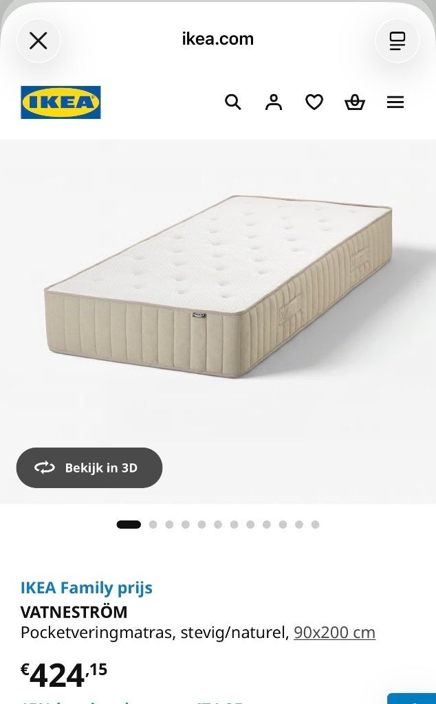 Matelas comme neuf naturel 90x200   280€, Maison & Meubles, 90 cm, Matelas, Enlèvement, 200 cm