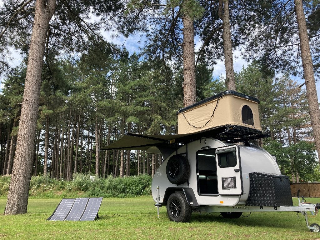 caravan hero camper met daktent en zonnepanelen, Overige merken, 750 - 1000 kg, Particulier, Fietsenrek