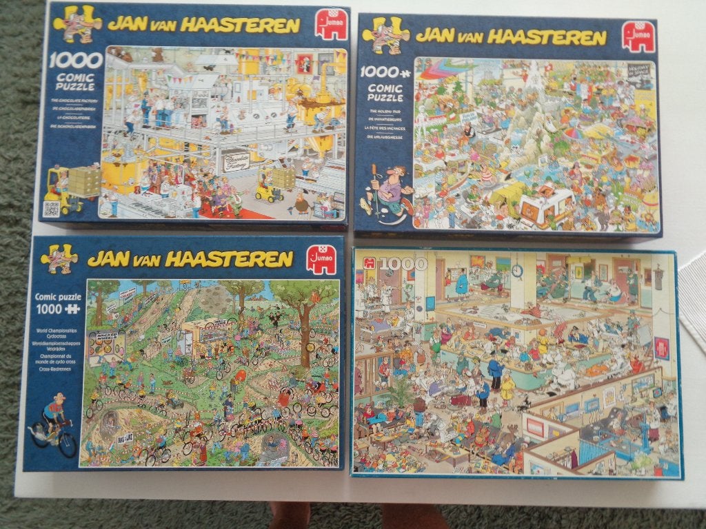 Jan van Haasteren puzzels (4 van 1000 stukjes) deel 1, Ophalen of Verzenden