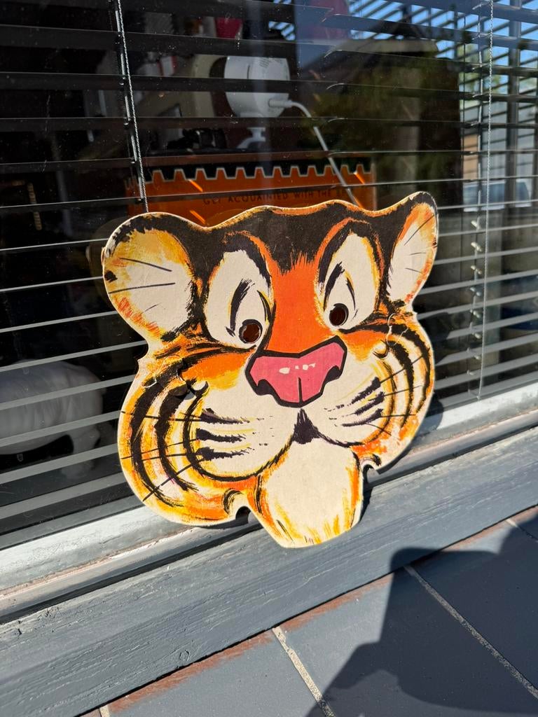Esso tijger reclame masker, Ophalen of Verzenden, Gebruikt, Reclamebord