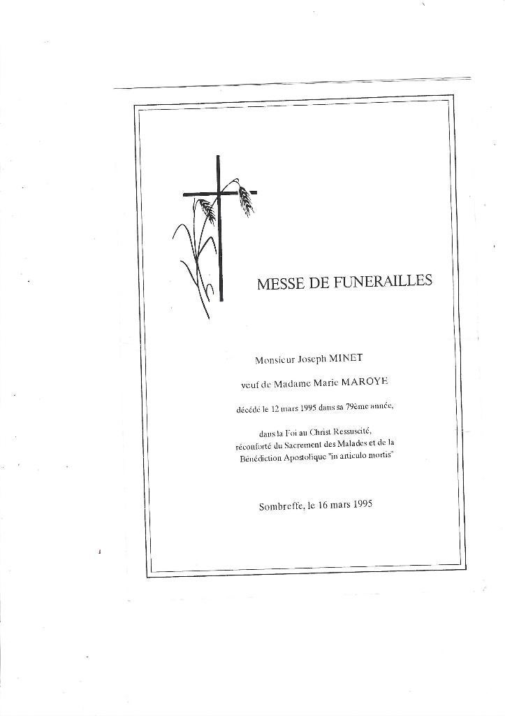 Faire part de décès, Enlèvement ou Envoi