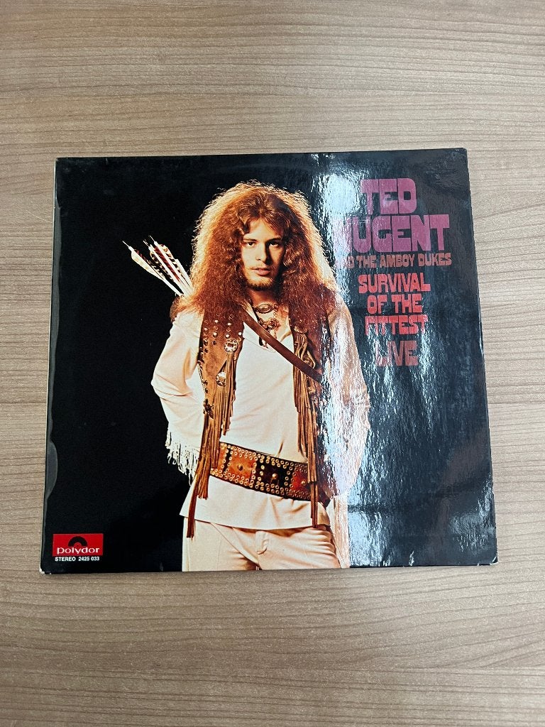 TED NUGENT AND THE AMBOY DUKES - SURVIVAL OF THE FITTEST, Beschermende buitenhoes, Ophalen of Verzenden, 1970 - 1979, Rock-'n-Roll