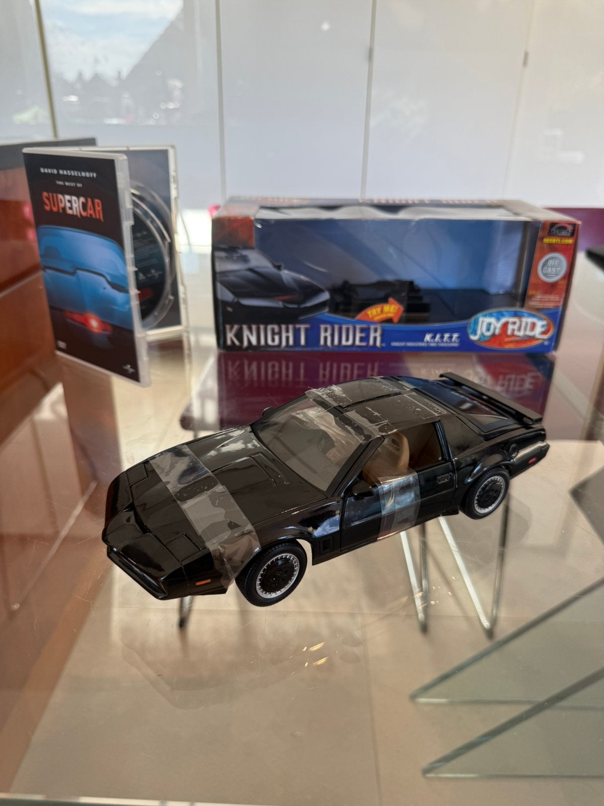Zeldzame filmauto k2000 David Hasselhoff 1:18 nikkel, Ophalen of Verzenden, Zo goed als nieuw, Auto, ERTL