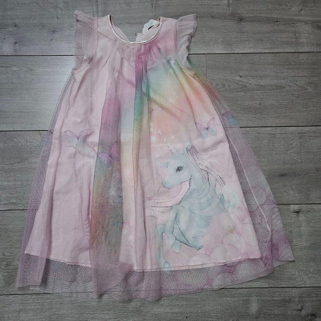Jurk Unicorn (128), Kinderen en Baby's, Kinderkleding | Maat 128, Meisje, H&M, Nieuw, Ophalen of Verzenden