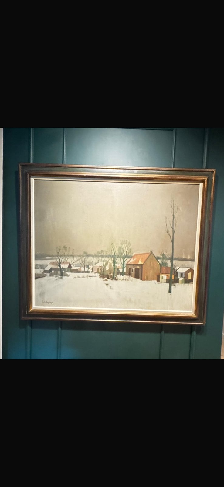 Scilderij ludo laagland ‘77 maat 1.20 op 1M, Antiek en Kunst, Ophalen