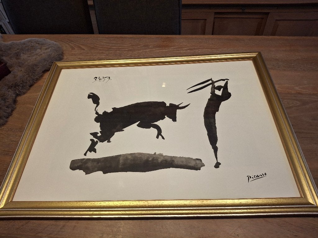 PICASSO, PABLO. - "Stierengevecht III., Antiek en Kunst, Ophalen, Lithografie