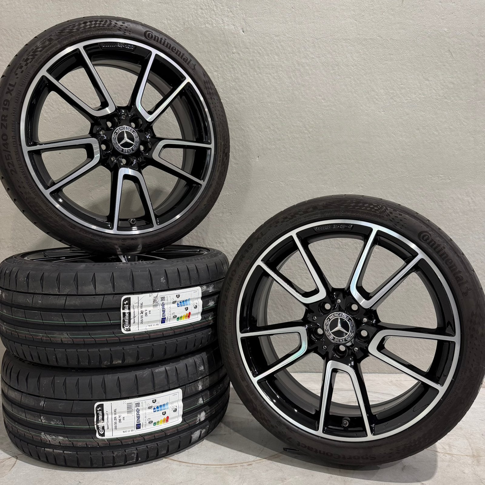 19 inch Origineel Mercedes C klasse W205 velgen met banden, 19 inch, Gebruikt, Banden en Velgen, Ophalen of Verzenden