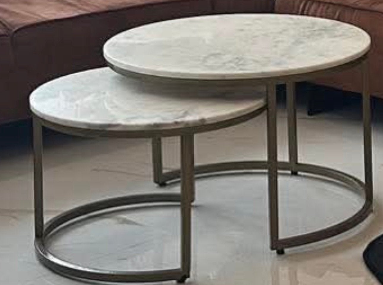 Tres élégante tables basses en marbre, Maison & Meubles, Tables | Tables de salon, Enlèvement, Comme neuf