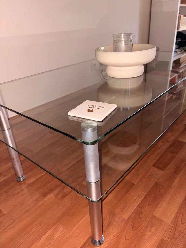 Table basse en verre, Enlèvement, Comme neuf, Rectangulaire, Verre