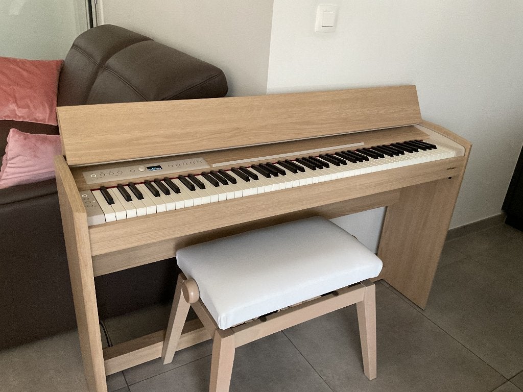 “VERKOCHT” Electrische piano, Enlèvement, Comme neuf, Brun, Piano