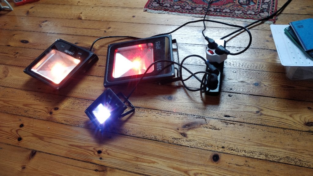 Spots led, Maison & Meubles, Lampes | Spots, Comme neuf, Spot extérieur, Métal, Télécommande, LED, Enlèvement ou Envoi