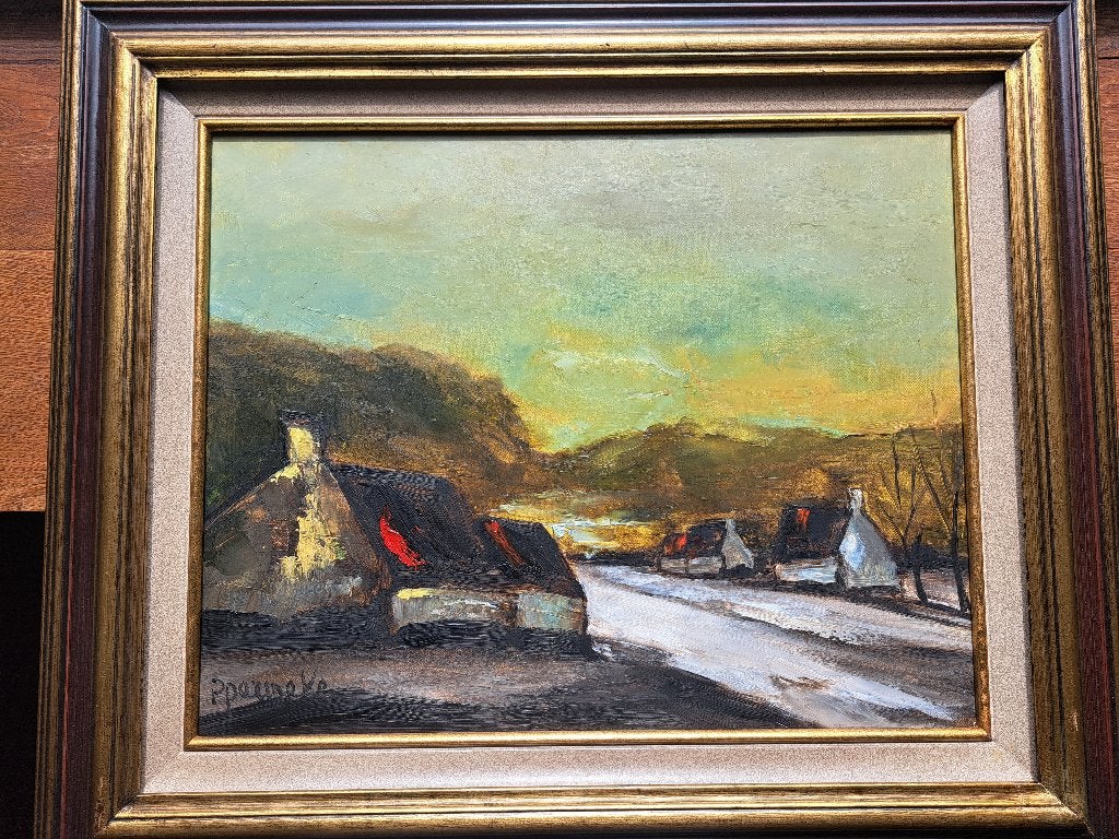 Paul Permeke - Huile sur toile - Paysage hivernal, Antiquités & Art, Art | Peinture | Classique, Enlèvement ou Envoi, Peinture à l'huile