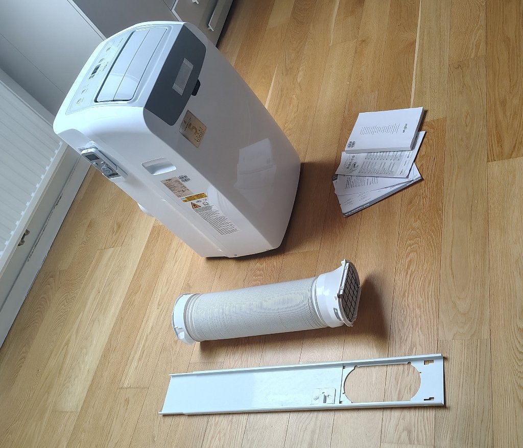 Climatiseur portable Whirlpool, Electroménager, Climatiseurs, Enlèvement, Utilisé, Télécommande, Refroidissement et Déshumidification