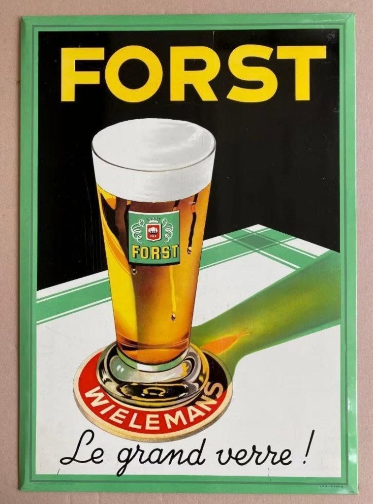 FORST Wielemans Forst tôle publicitaire 1963 Otten bière, Envoi, Comme neuf