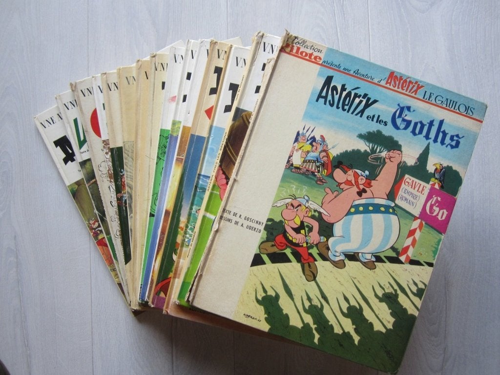 Lot de 14 Astérix en E. O. + Astérix et les Goths de 1965, Série complète ou Série, Enlèvement ou Envoi, Utilisé, Goscinny & Uderzo