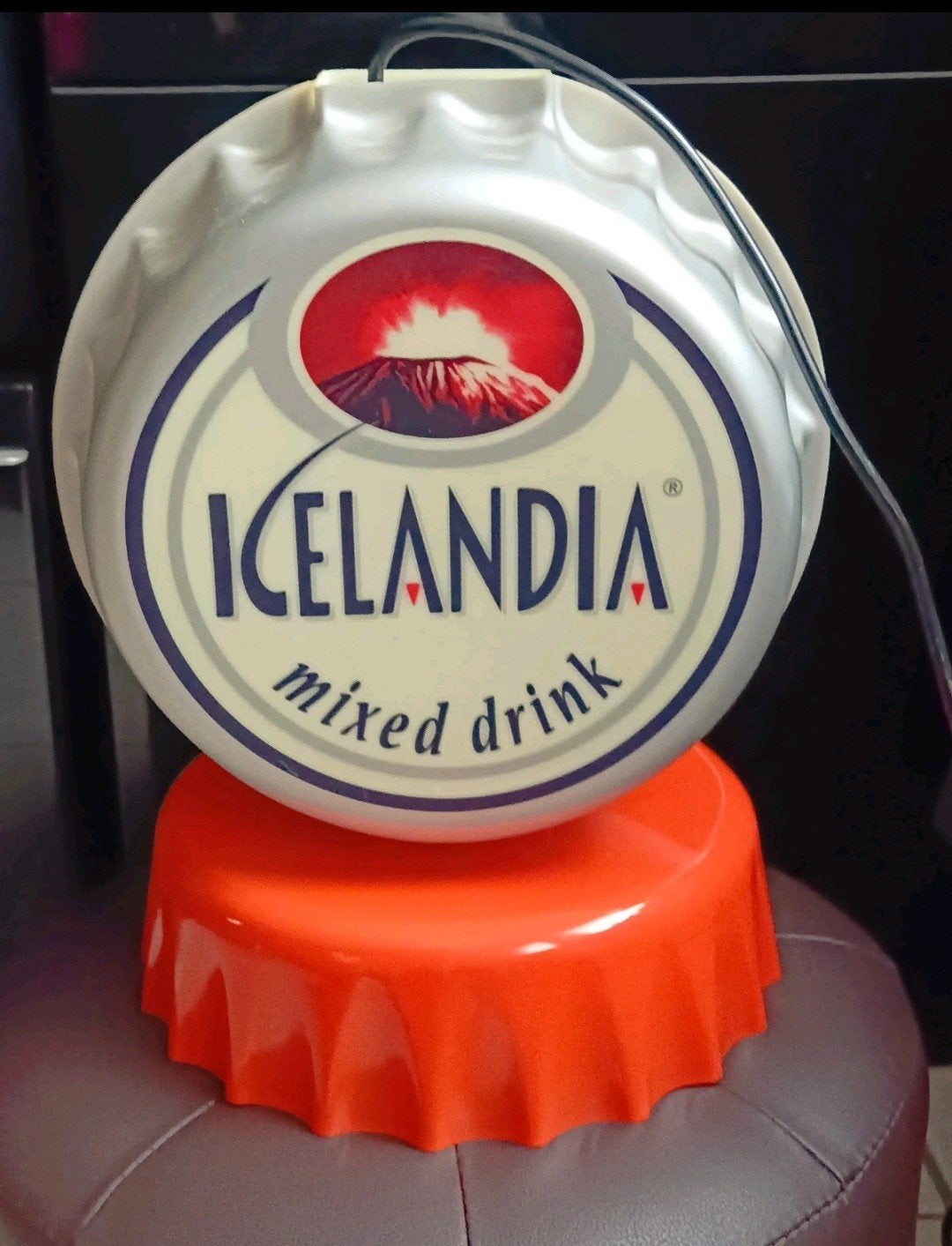 Lampe publicitaire vintage Icelandia (Année 90), Enlèvement ou Envoi