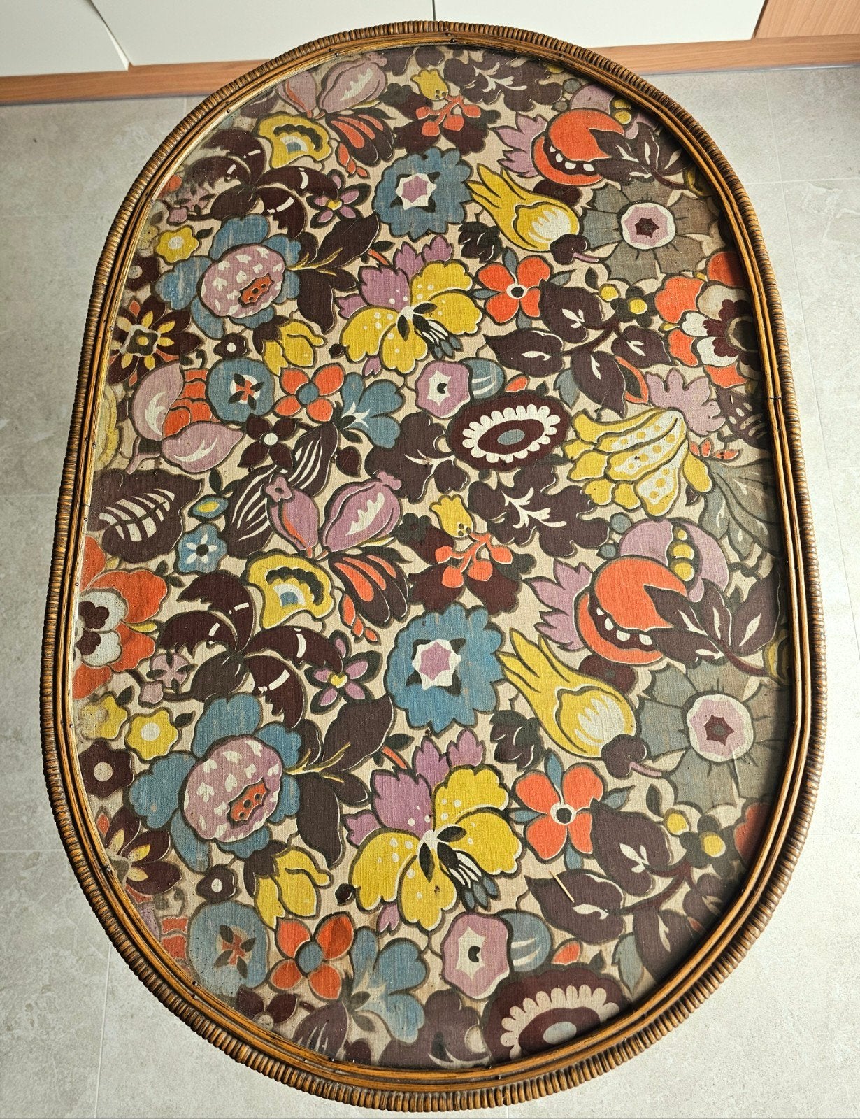 Table vintage en rotin, Maison & Meubles, Enlèvement