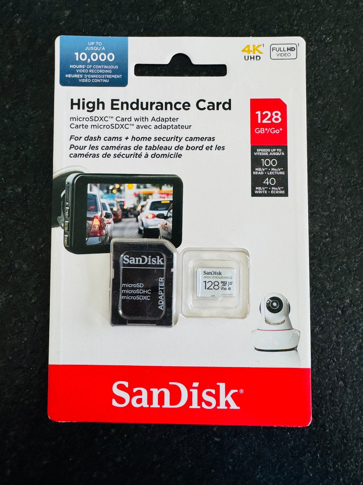 Sandisk High Endurance 128gb SD kaart, TV, Hi-fi & Vidéo, Photo | Cartes mémoire, Neuf, SD, Enlèvement, 128 GB