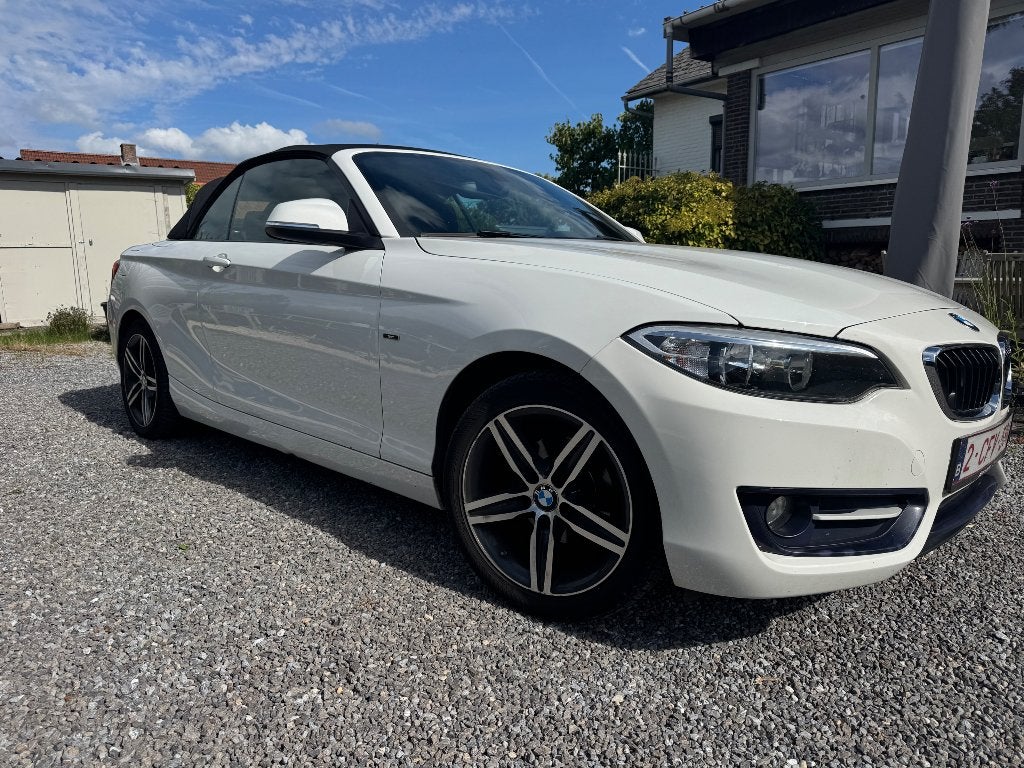BMW 218i Cabrio, Auto's, BMW, 100 kW, 4 zetels, Stof, Wit