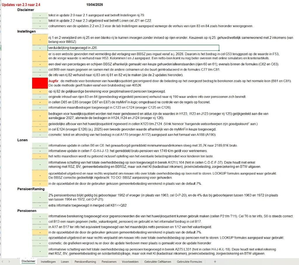 Bruto-Netto en Pensioen 2.4, Verzenden, Excel, Windows