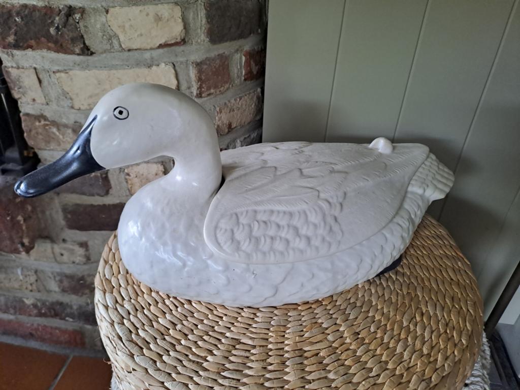 Shabby chic, keramische zwaan., Ophalen