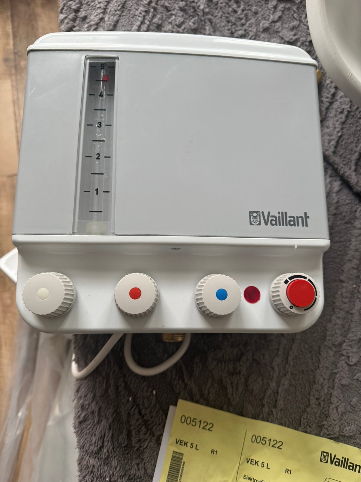 Vaillant VEK 005122 Elektrische wandkookplaat 5 l (wit, Ophalen of Verzenden, Nieuw