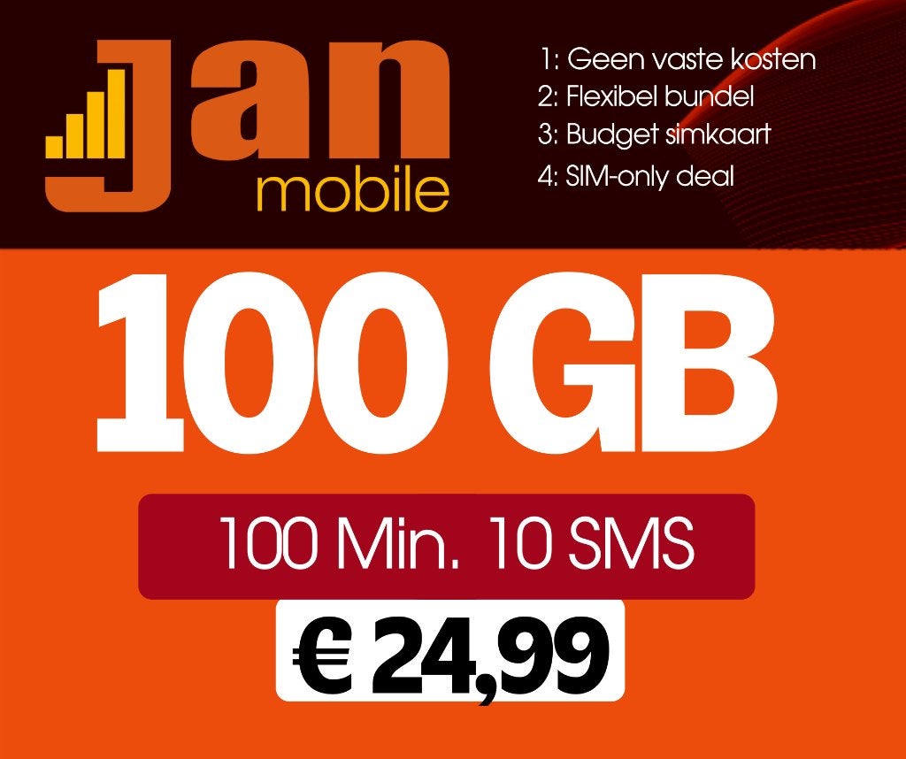 Carte SIM prépayée Jan Mobile plus de données à moindre coût, Envoi, Neuf, Autres fournisseurs, Carte Sim