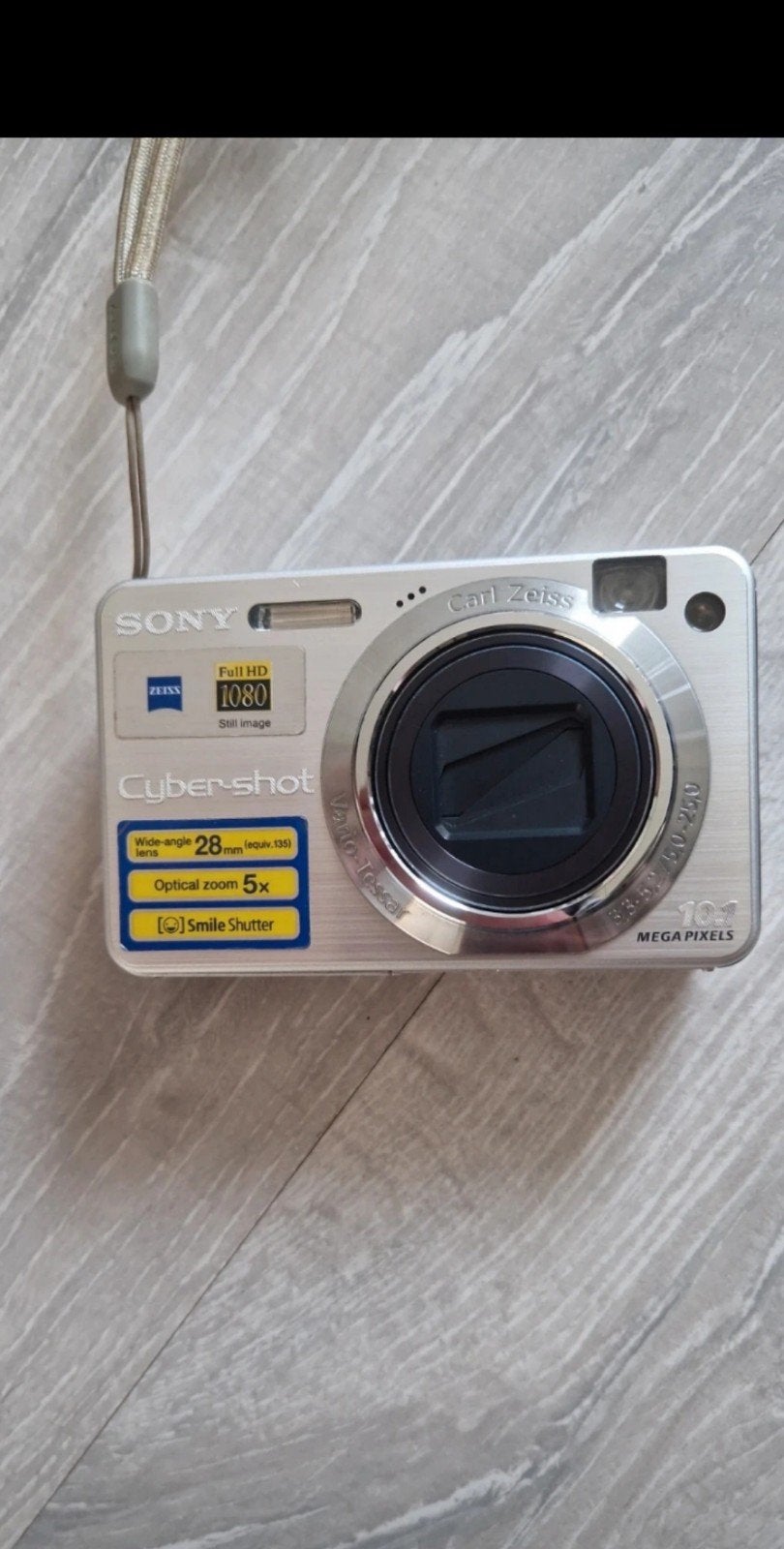 Sony cyber shot DSC-W170 zilver uitvoering, Ophalen, Geheugenkaart, 10 megapixels, Zo goed als nieuw