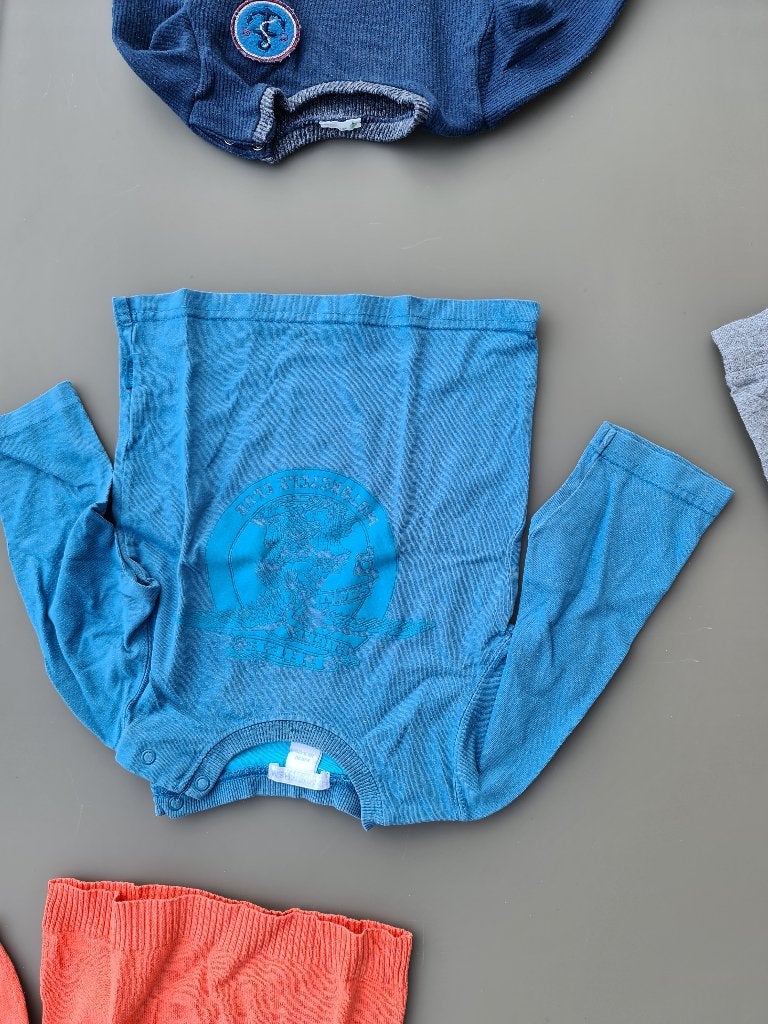 blauw longsleeve t-shirt 80, Kinderen en Baby's, Babykleding | Maat 80, Ophalen, Zo goed als nieuw