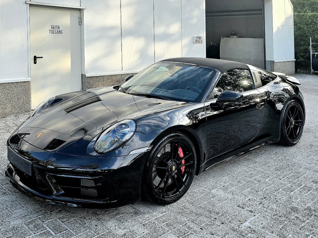 911 Targa 4 GTS-Sport Design-Dashcam-360-18Way-Lift-Matrix, Auto's, Automaat, Cabriolet, Zwart, Leder