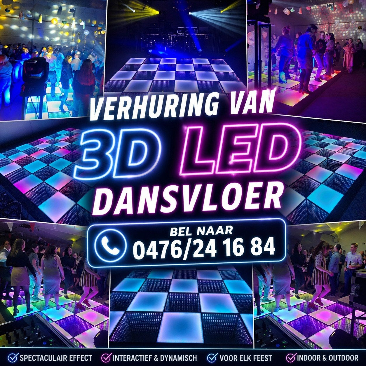 verhuur verlichte dansvloer, Hobby en Vrije tijd, Ophalen