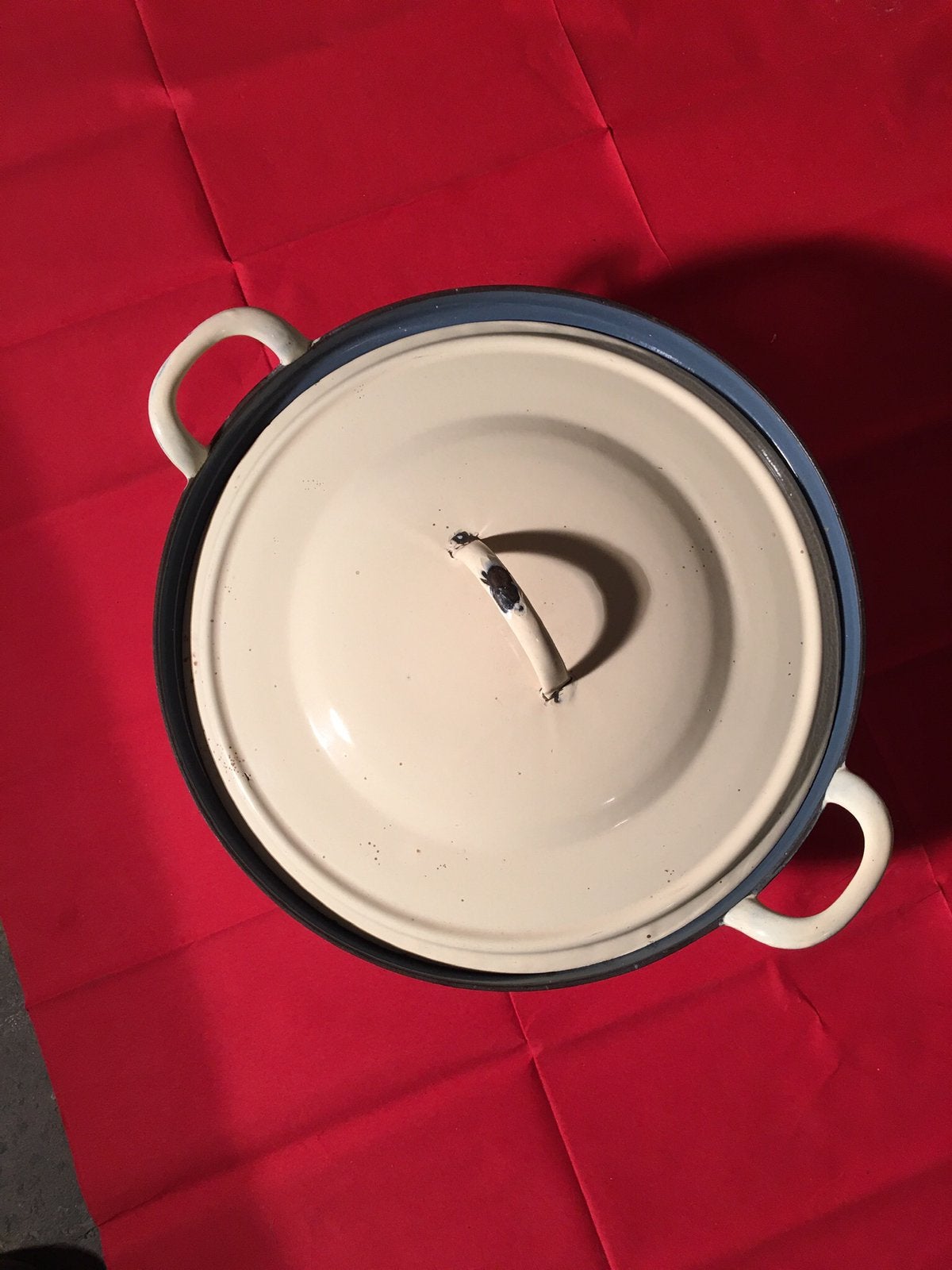 Vintage emaille kookpot, Ophalen of Verzenden, Gebruikt, Emaille