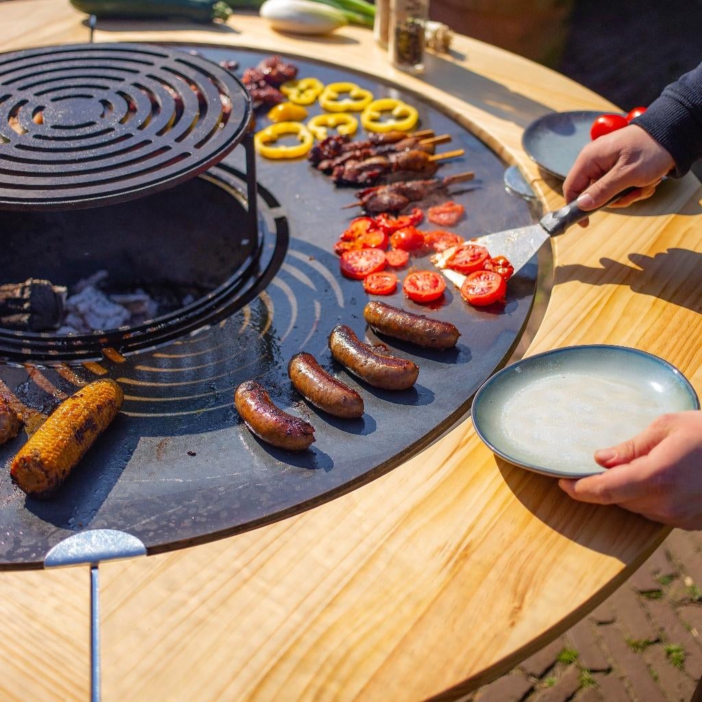 BBQ Plancha Maestro 100 cm pour cuisine en acier Corten, Enlèvement ou Envoi, Neuf, RJ Royal Living, Avec accessoires