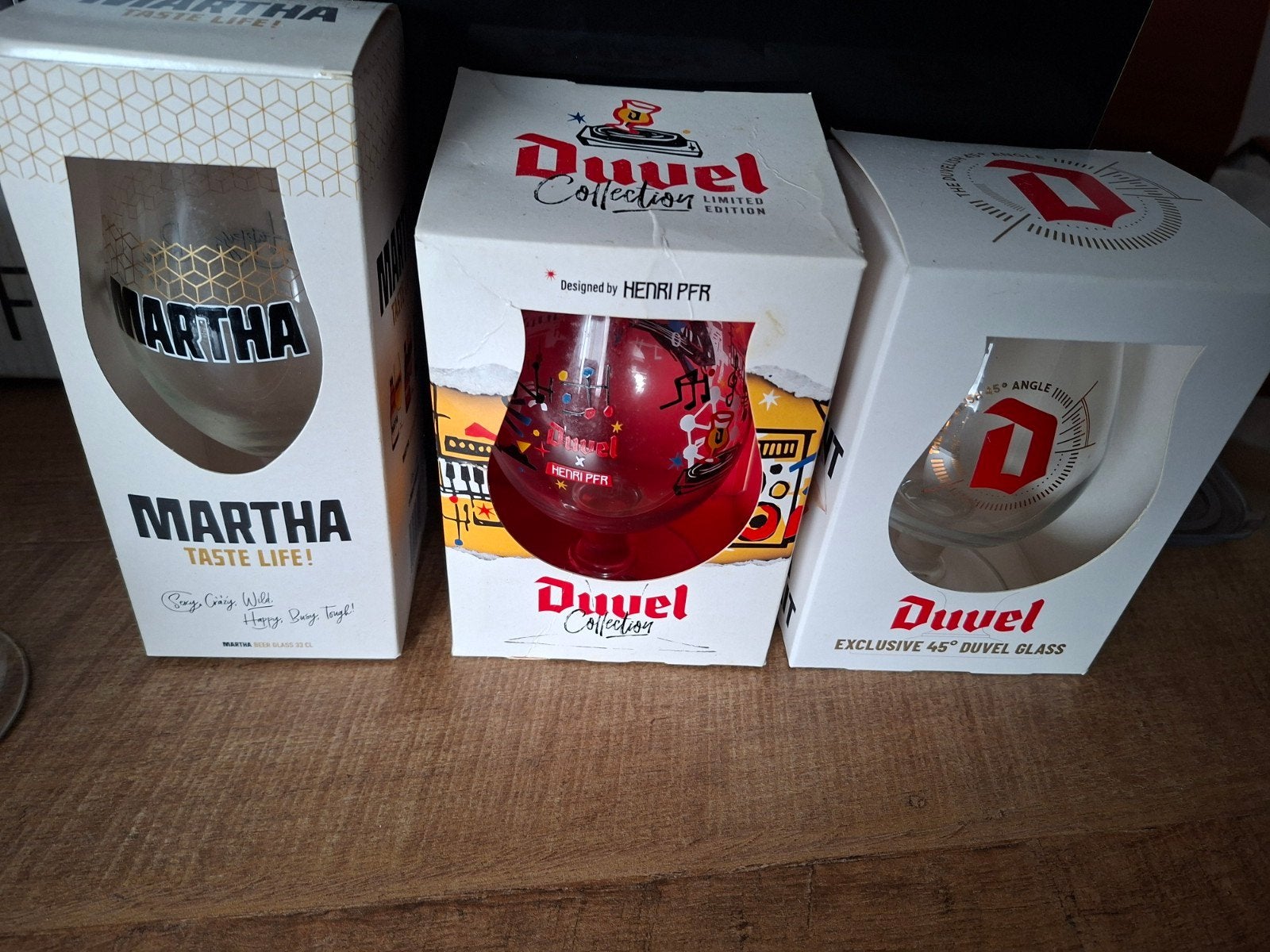 2 duvel glazen & 1 Martha glas, Enlèvement, Neuf, Verre à bière