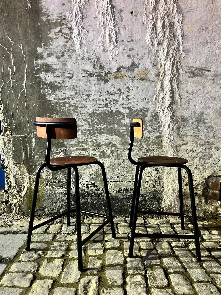 Vintage Upcycled Industriële Kruk (10 stuks), Ophalen of Verzenden, Gebruikt, Hout