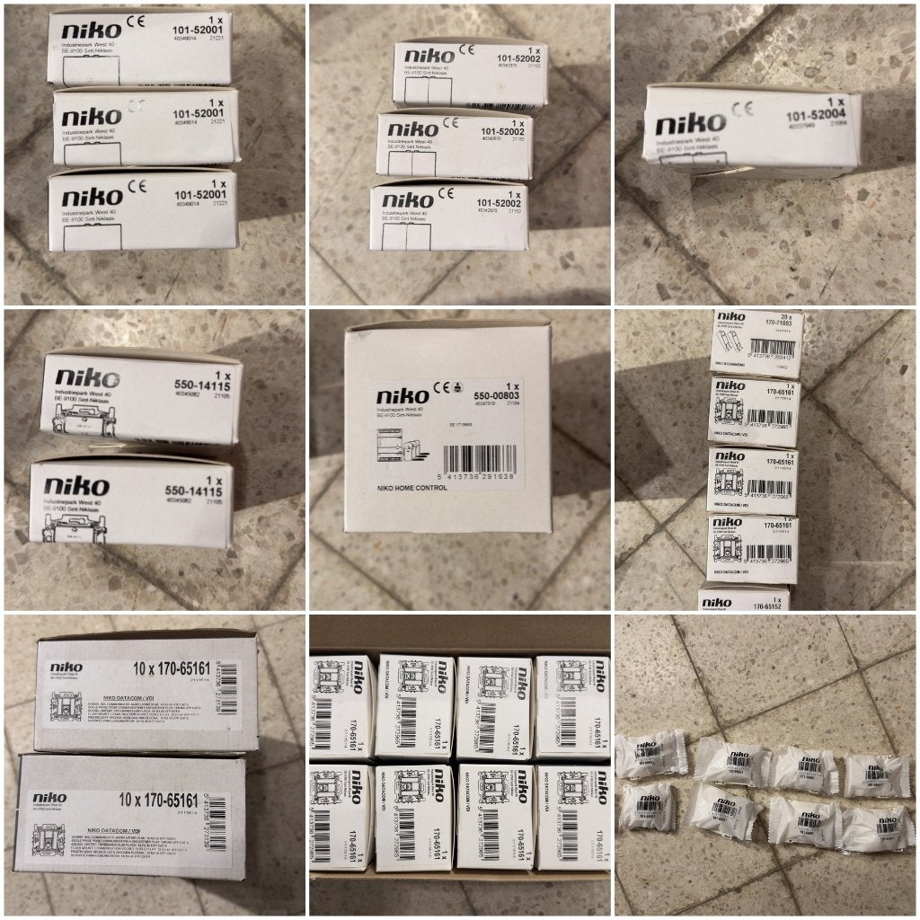 Niko partij nieuw: Home Control drukknoppen + 24x RJ45 Cat6, Ophalen, Nieuw, Overige merken, Overige typen