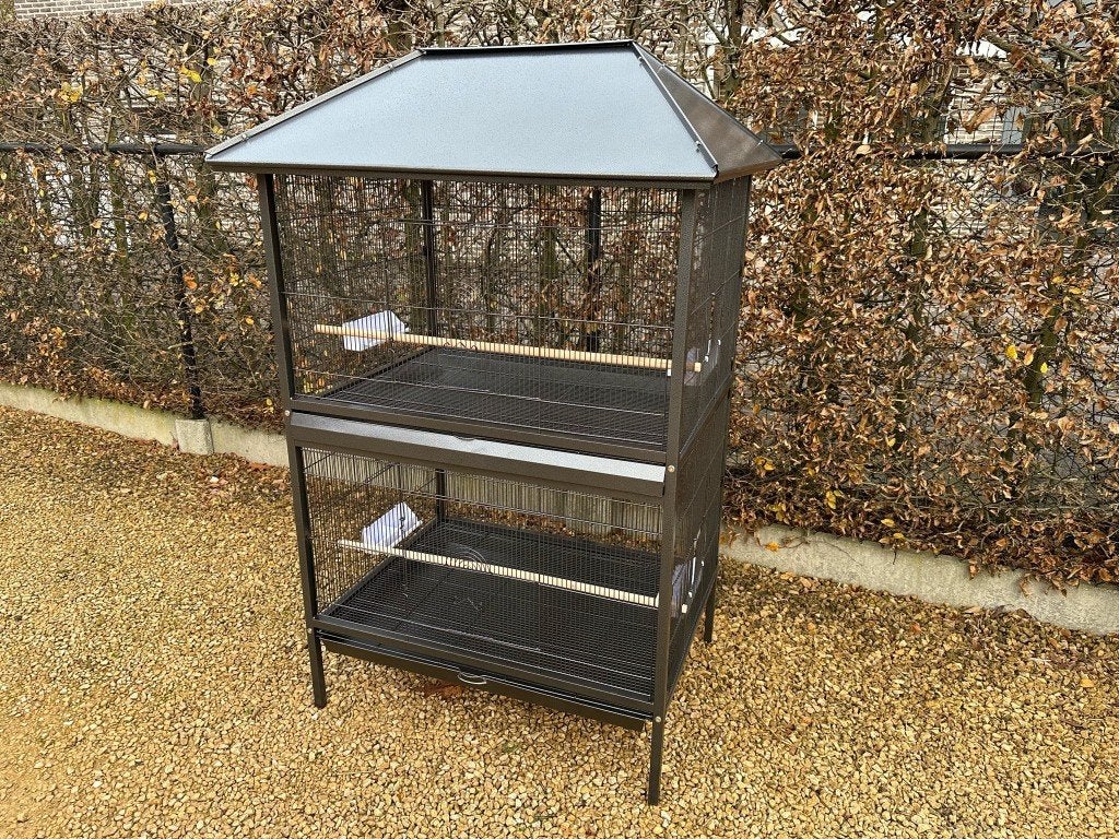 Vogelkooi Duplex deluxe, Dieren en Toebehoren, Ophalen, Nieuw, Metaal, Vogelkooi