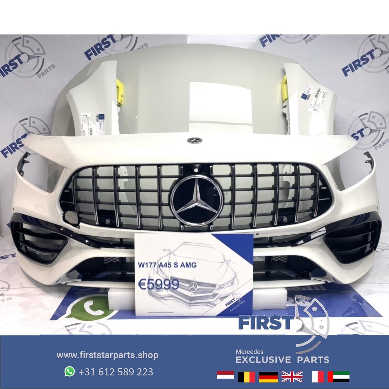 W177 V177 A45S A45 A KLASSE AMG VOORKOP WIT GT 2018-2022 ori, Utilisé, -, Avant, -