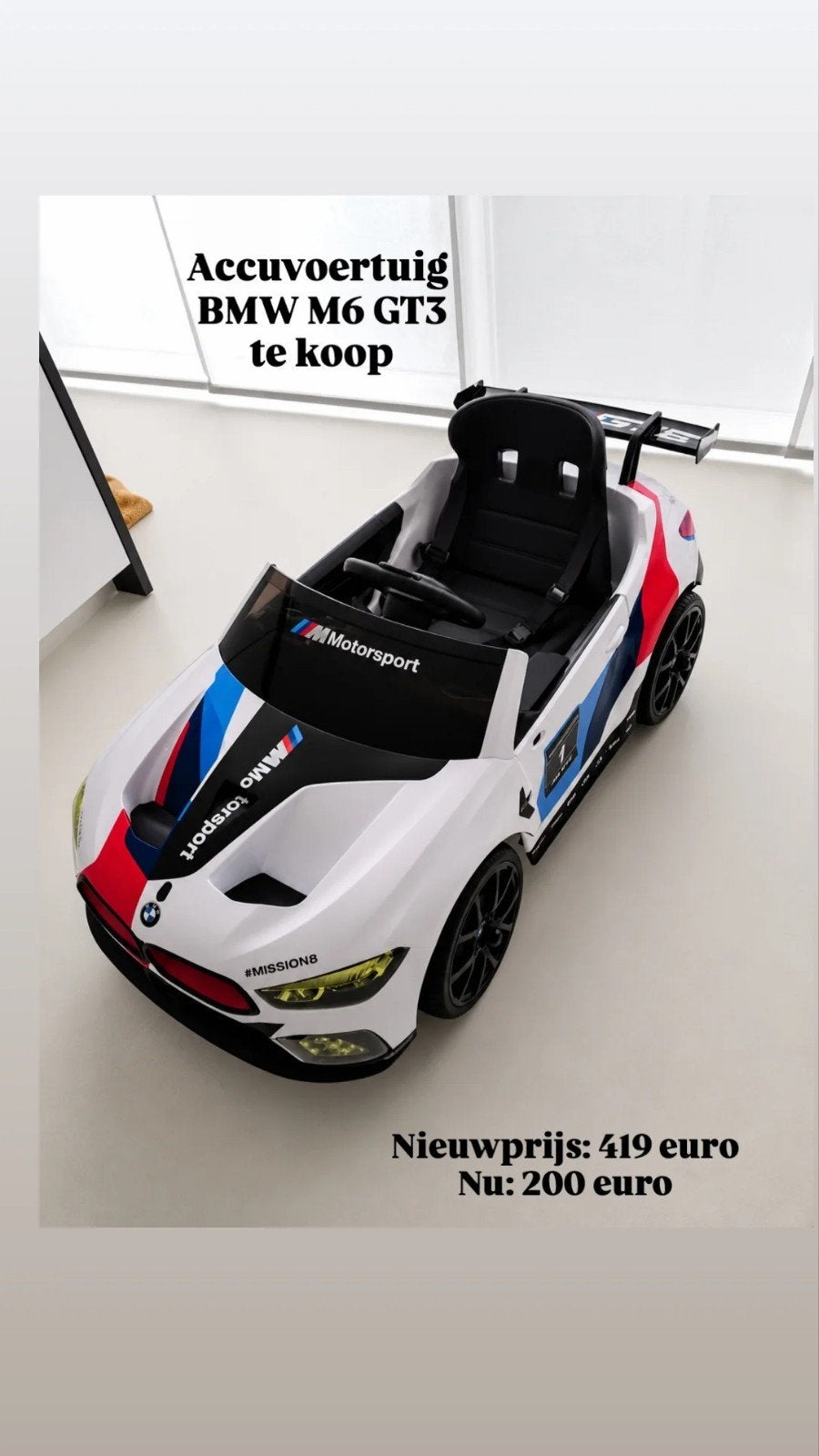 Accuvoertuig BMW M6 GT3 (elektrische speelgoed auto), Ophalen
