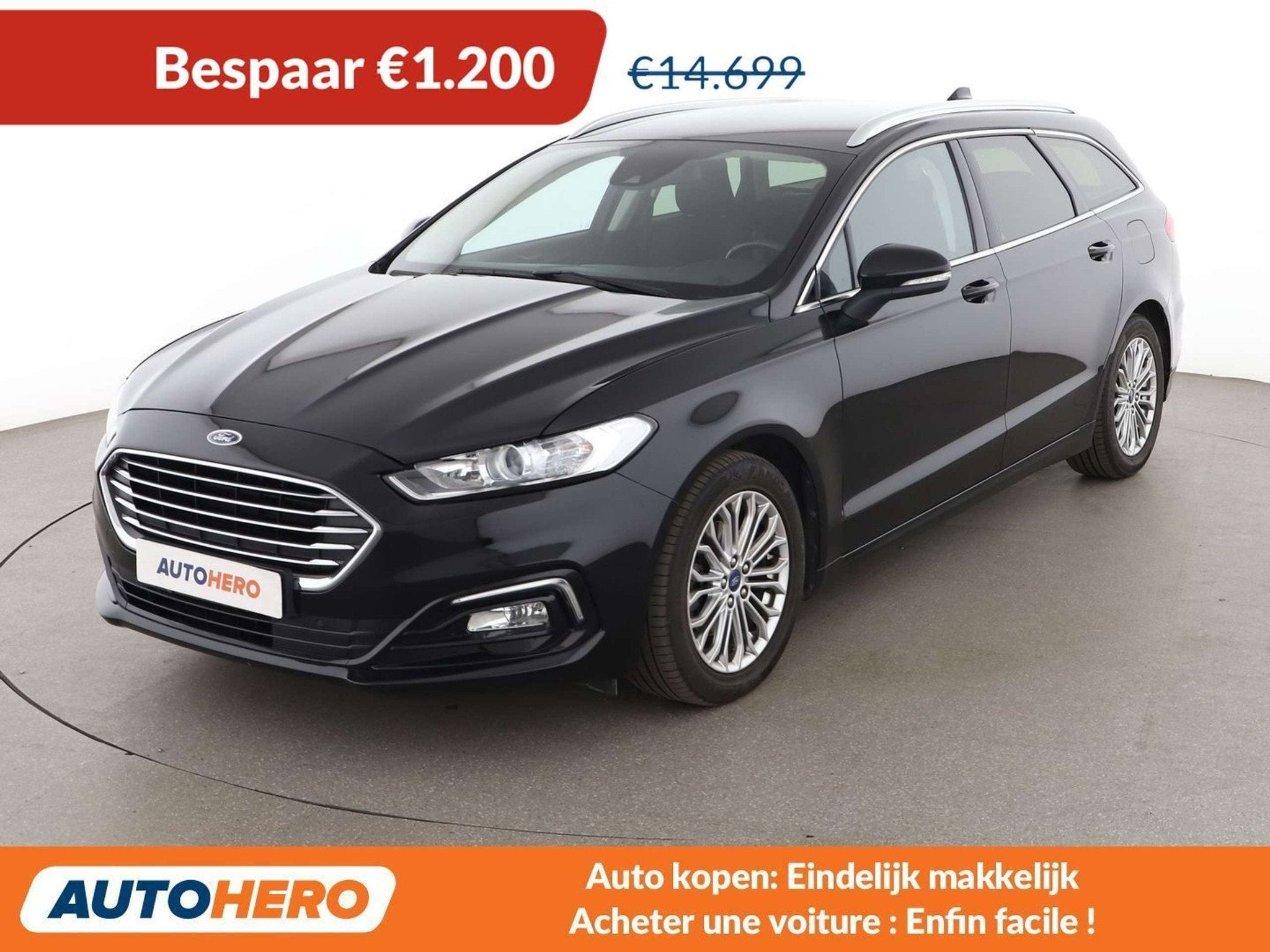 Ford Mondeo 2.0 TDCi EcoBlue Titanium (bj 2020, automaat), Auto's, Stof, Gebruikt, Mondeo, Zwart
