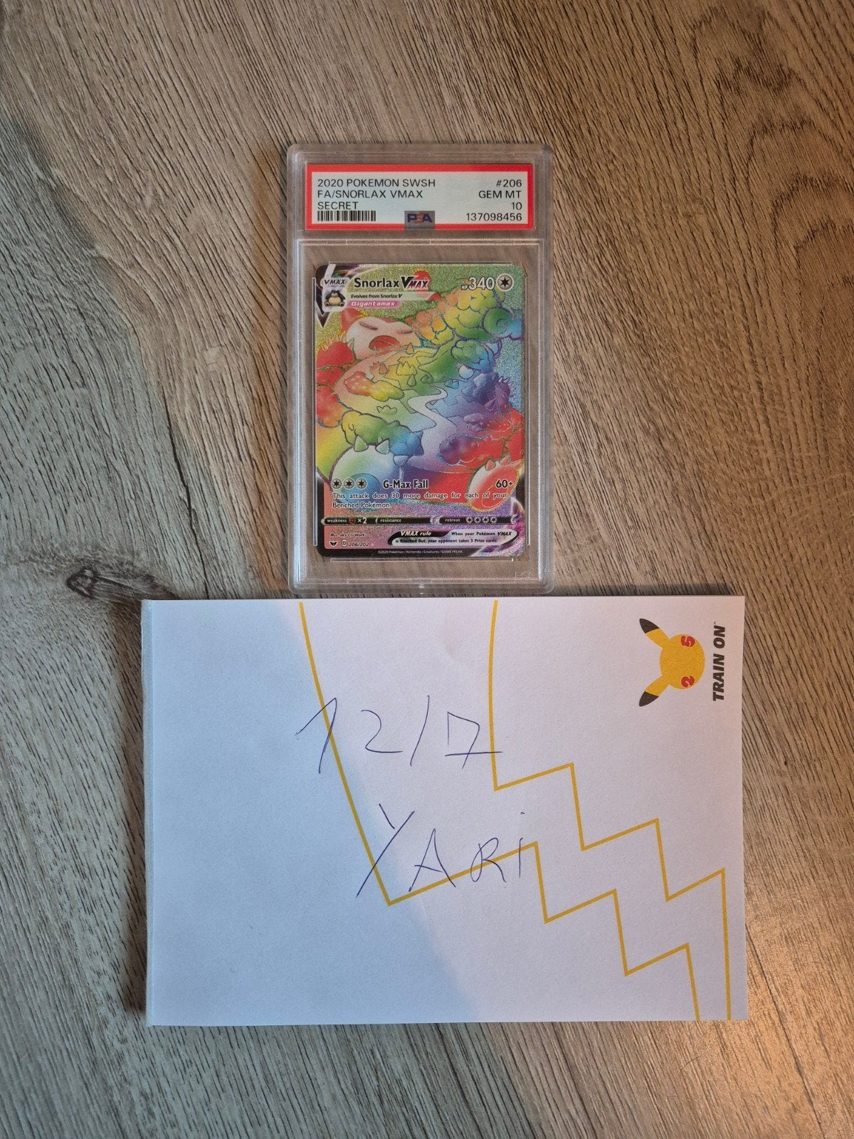 Snorlax vmax  rainbow psa 10, Ophalen of Verzenden, Nieuw