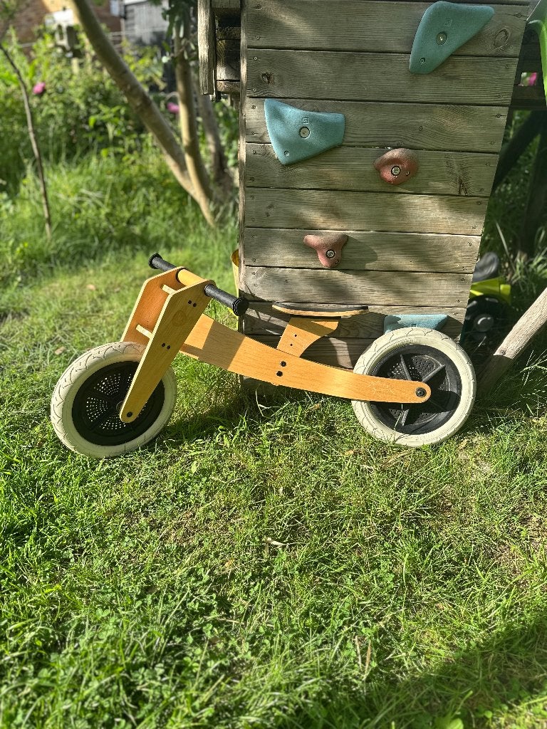 Wishbonebike in hout, Ophalen, Zijwieltjes, Gebruikt, Wishbone