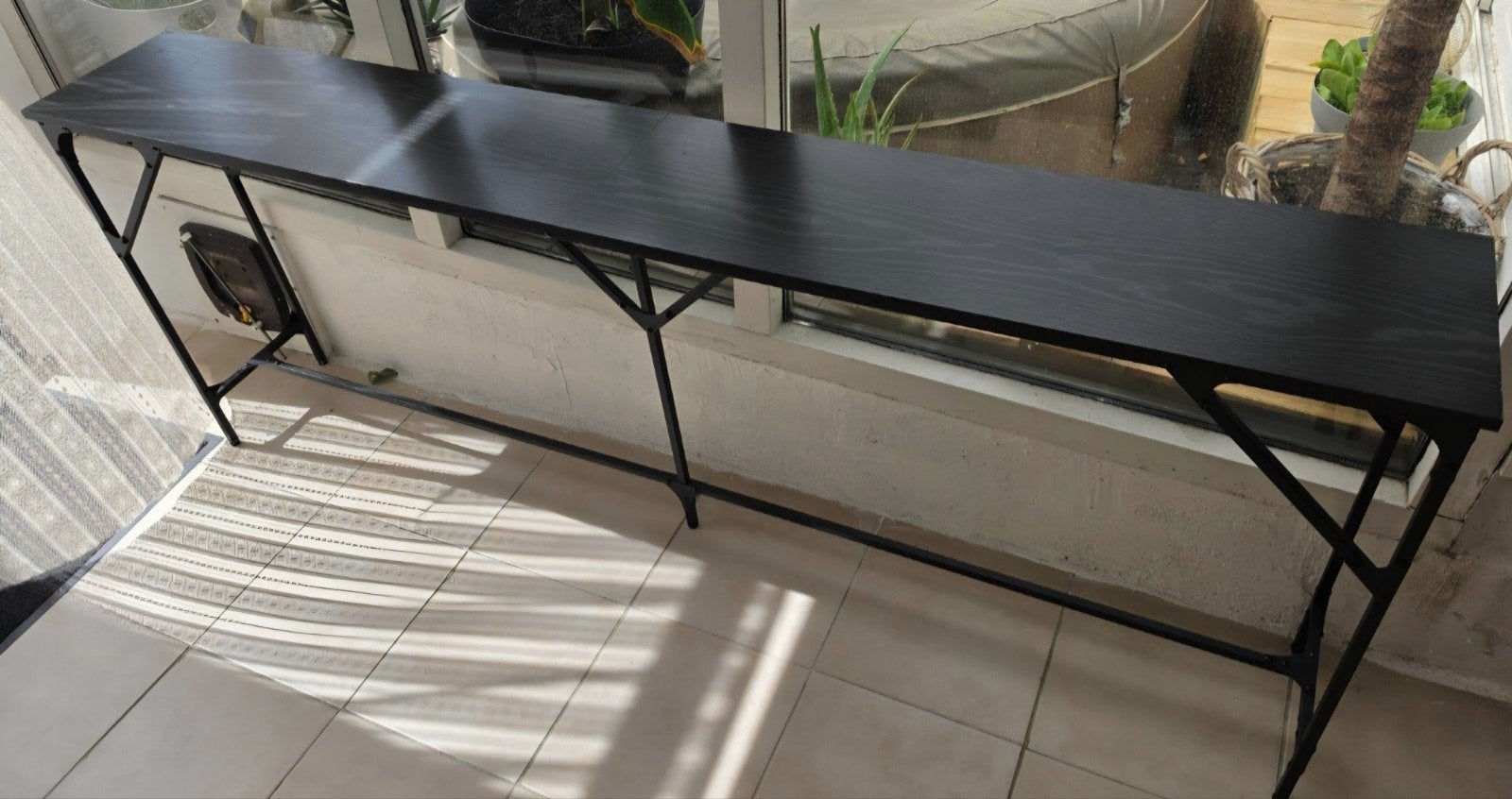 sidetable/ bijzet tafel zwart, Huis en Inrichting, Ophalen, Gebruikt, Modern, industriële, 75 cm of meer