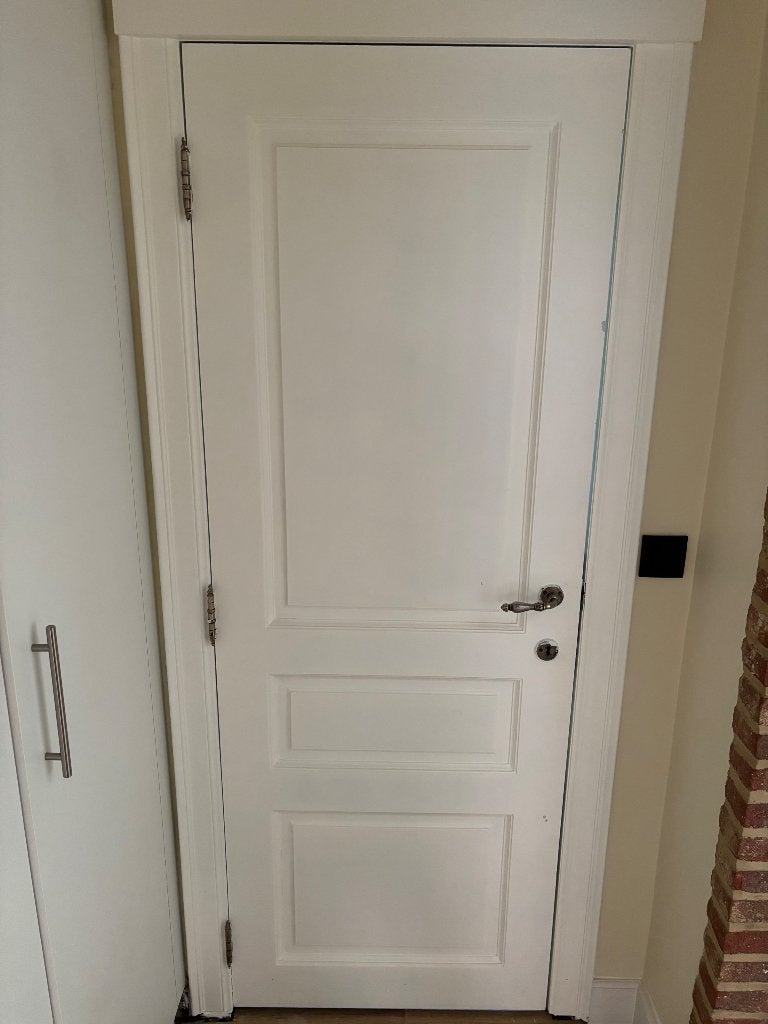 2 massieve binnendeuren 83x200 incl klinken zware kwaliteit, Ophalen, Gebruikt