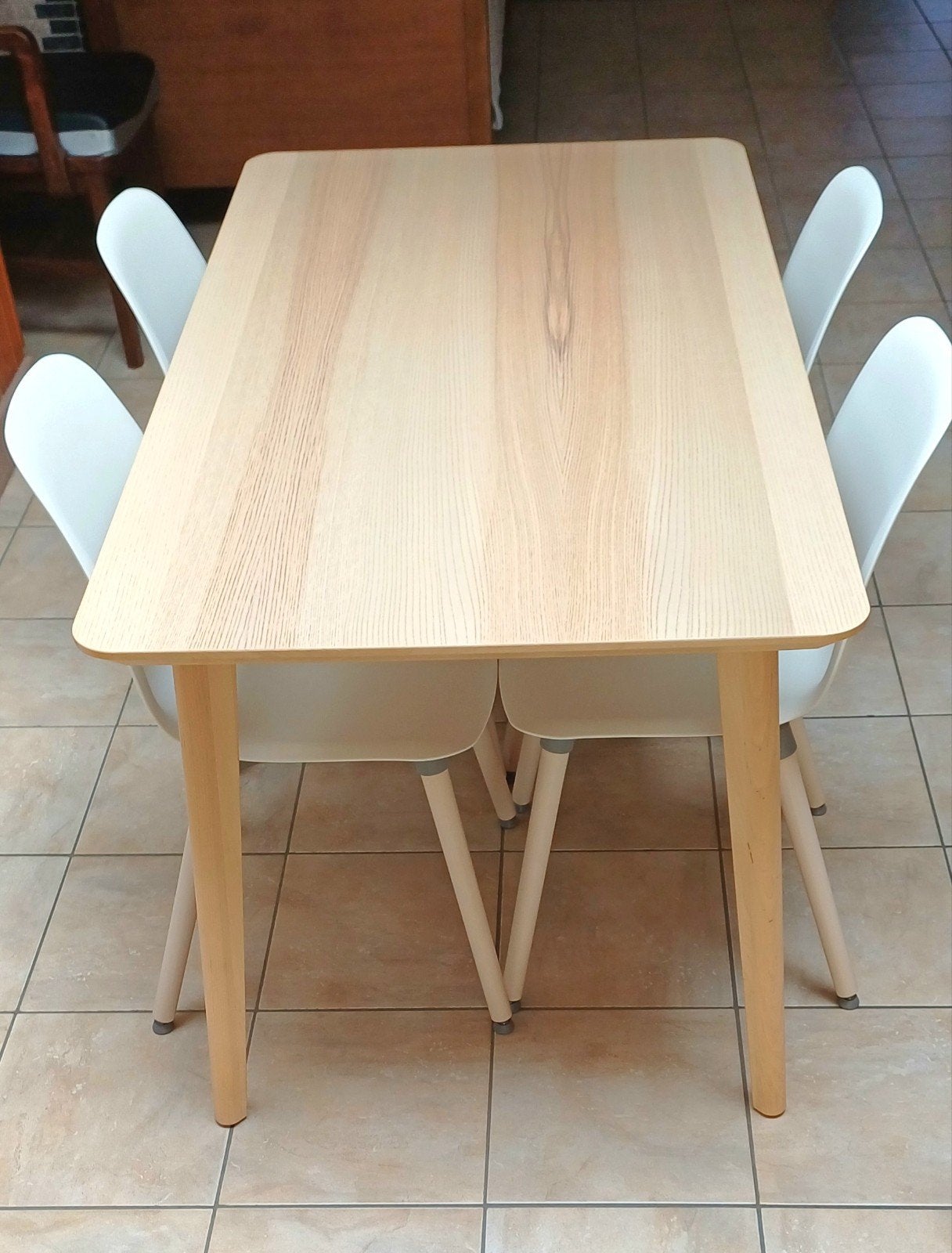 Table Ikea LISABO et 4 chaises LEIFARNE, Huis en Inrichting, Tafels | Eettafels, Ophalen
