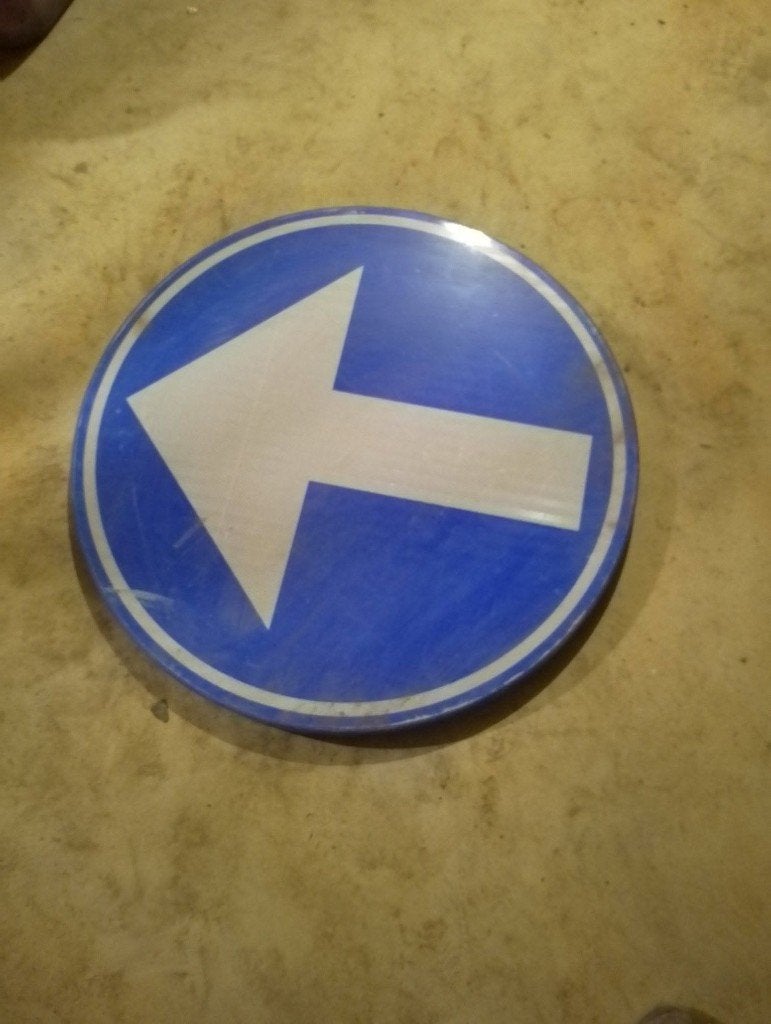 panneau de signalisation, Enlèvement, Comme neuf